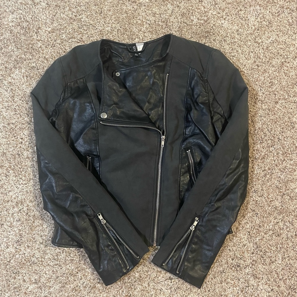 H&M Divided Brand Faux Leather Moto Jacket